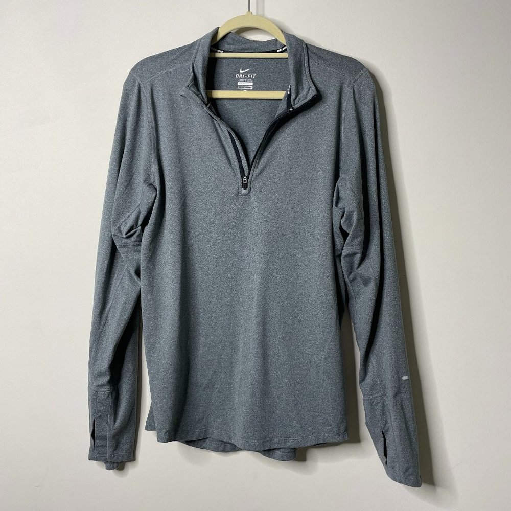 Nike Dri-Fit Grey Element 1/4 Zip Running Top Small